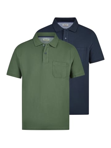Redmond Poloshirt Basic in Dunkelblau / dunkelgrün