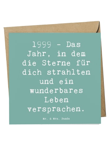 Mr. & Mrs. Panda Einladungskarte Spruch 1999 Geburtstag mit Spruch in Meeresbrise