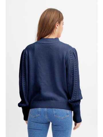 PULZ Jeans Strickpullover PZAMY - 50207167  Strickpullover mit Strukturmuster in Blau