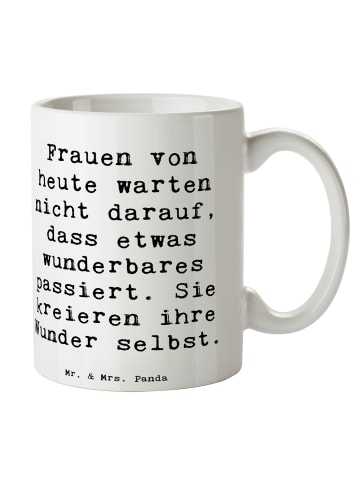 Mr. & Mrs. Panda Teetasse Spruch Hoffnung schaffen mit Spruch in Weiß