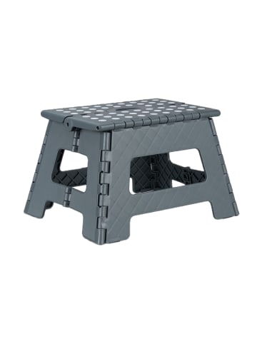 relaxdays 4 x Klapphocker in Dunkelgrau - (B)35 x (H)22 cm x (T)28 cm