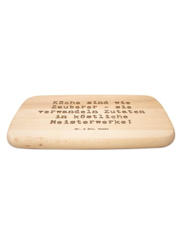Mr. & Mrs. Panda Servierbrett Spruch Koch Zauber mit Spruch in Transparent
