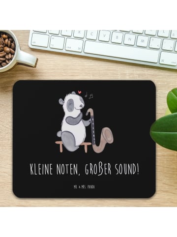 Mr. & Mrs. Panda Mauspad Bassklarinette Sound mit Spruch in Schwarz