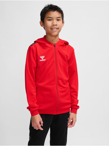 Hummel Reißverschluss Kapuzenpullover Hmlauthentic Kinder in TRUE RED