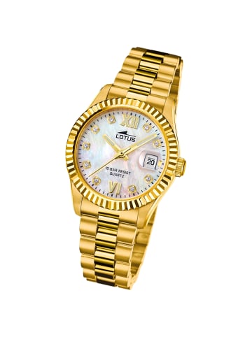 Lotus Chronograph-Armbanduhr Lotus Classic gold mittel (ca. 32,5mm)