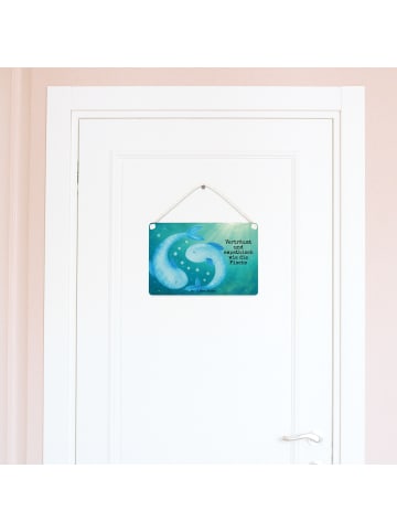 Mr. & Mrs. Panda Schild Sternzeichen Fische Design mit Spruch in Weiß