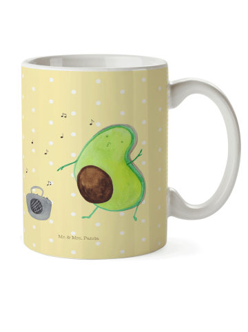 Mr. & Mrs. Panda Kaffeetasse Avocado Tanzen ohne Spruch in Gelb Pastell