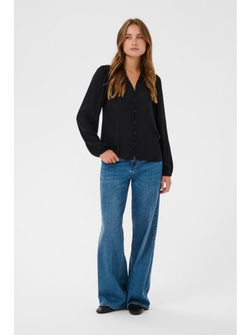 Kaffe Langarm-Bluse KAfia Regular fit in Black Deep
