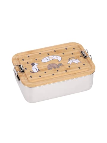 Lässig Lässig Brotdose Kinder - Edelstahl Lunchbox, Bamboo Happy Prints