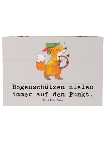 Mr. & Mrs. Panda Aufbewahrungsbox Bogenschützen Fokussierung mit... in Grau Pastell