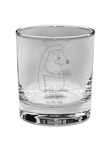 Mr. & Mrs. Panda Whiskey Glas Igel Kuchenstück ohne Spruch in Transparent
