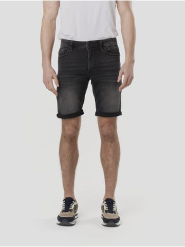 KOROSHI Kurze jeans strick-denim regular in Schwarzer denim