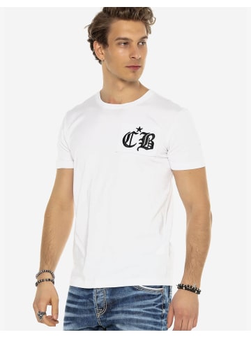 Cipo & Baxx T-Shirt Markenschriftzug in WHITE