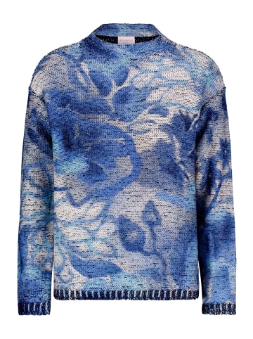 Betty Barclay Grobstrick-Pullover mit Print in Blau/Blau