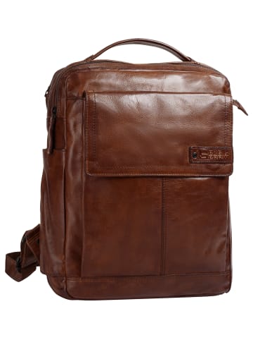 SPIKES & SPARROW Rucksack echt Leder in cognac