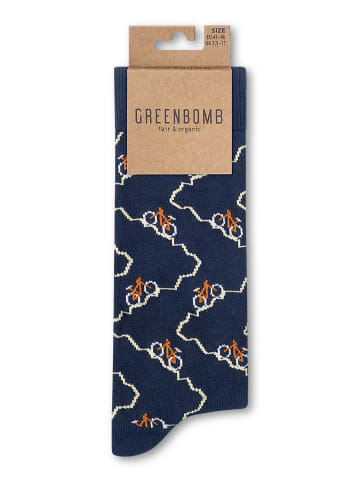 GreenBomb Socks Bike Zigzag in Mix