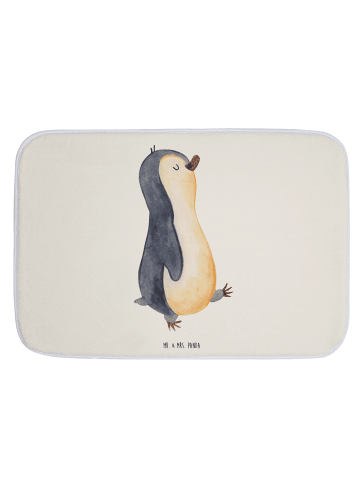 Mr. & Mrs. Panda Duschvorleger Pinguin mHerzieren ohne Spruch in Weiß