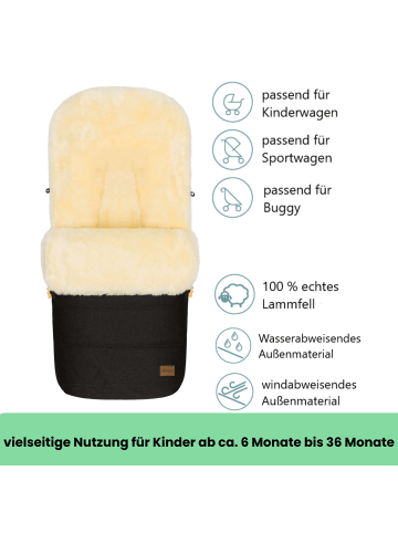 fillikid Winterfußsack Bernina Lammfell Exklusiv in Ebenholz