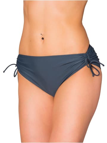 Aquarti Aquarti Damen Bikinihose mit Raffung und Schnüren in graphit