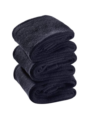 camano Baumwolle Unisex-Sportsocken 3 Paar in schwarz