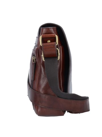 Leonhard Heyden Cambridge Messenger Leder 32 cm Laptopfach in rotbraun