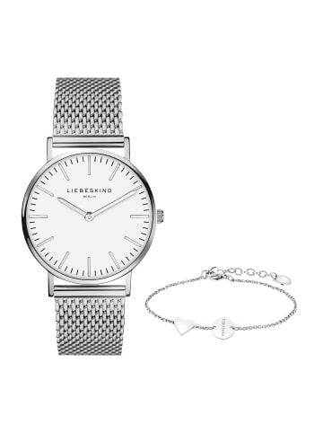 LIEBESKIND BERLIN Uhr & Armband Set in silber