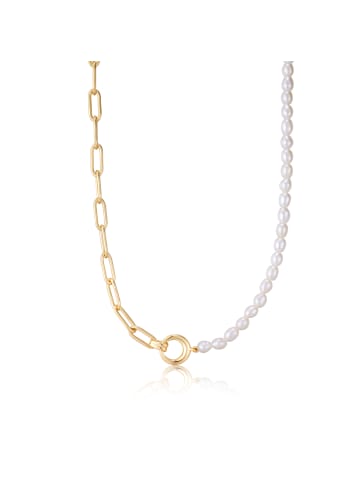 Ania Haie Halskette Pearl Chunky Link Chain in gold