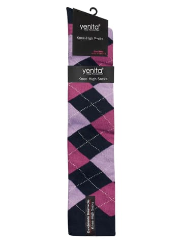 Yenita® Kniestrümpfe 3 Paar, im klassischen Karodesign in Bunt