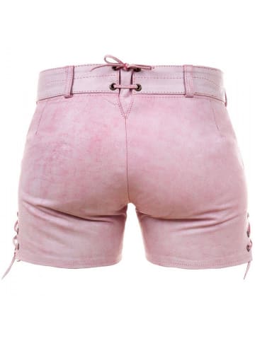 Edelnice Ledershorts in pink