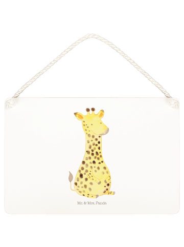 Mr. & Mrs. Panda wandtafel Giraffe Zufrieden ohne Spruch in Weiß