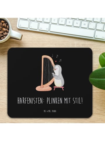 Mr. & Mrs. Panda Mouse Pad Harfe mit Stil mit Spruch in Schwarz