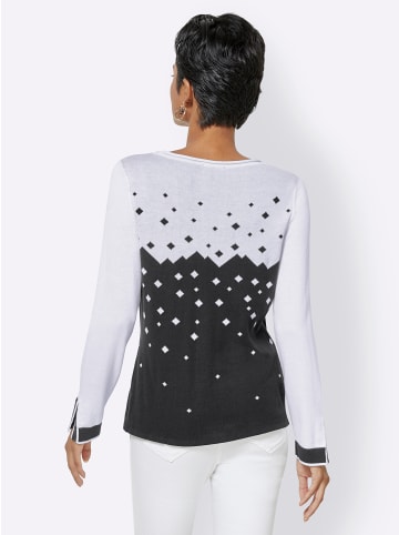 creation L Strickpullover in schwarz-weiß