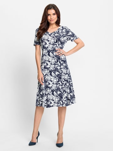 WITT WEIDEN Jersey-Kleid in marine-ecru-bedruckt