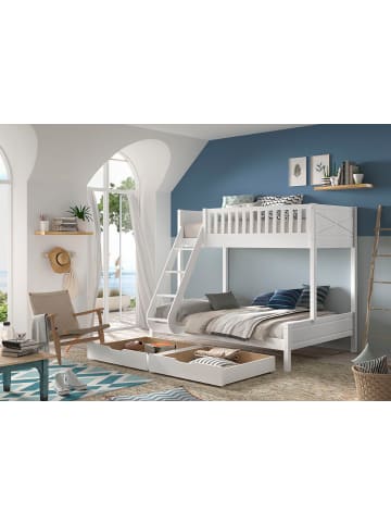 58 aufm Kessel ETAGENBETT Karyl 208x175x158 aus Massivholz in Weiß