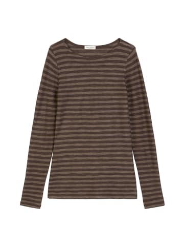 Marc O'Polo Ringel-Longsleeve regular in Dark Brown