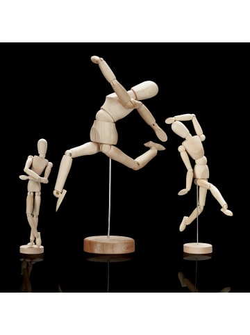 relaxdays Gliederpuppe in Natur - (H) 15 cm