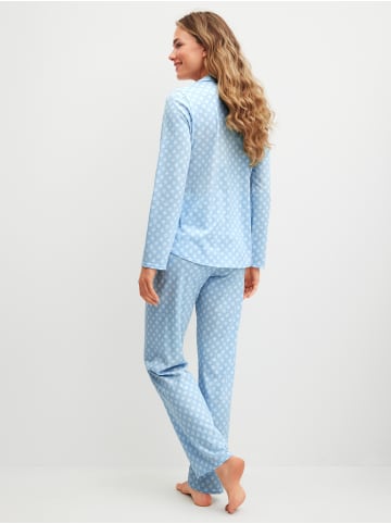 Calida Pyjama in cascade blue