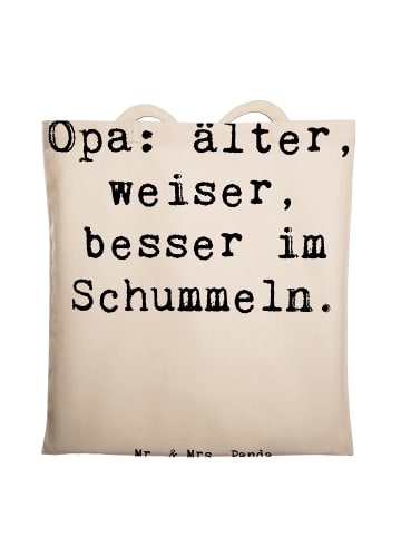 Mr. & Mrs. Panda Schultasche Spruch Opa Weisheit mit Spruch in Creme