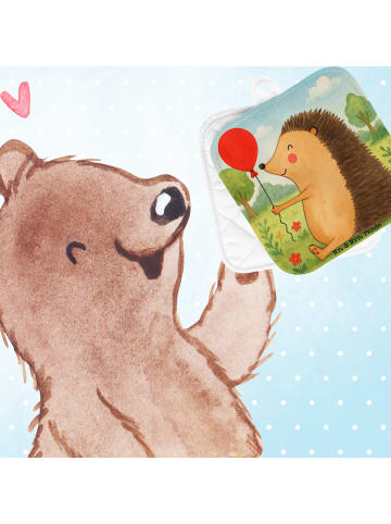 Mr. & Mrs. Panda Ofenhandschuhe Igel Luftballon Design ohne Spruch in Weiß