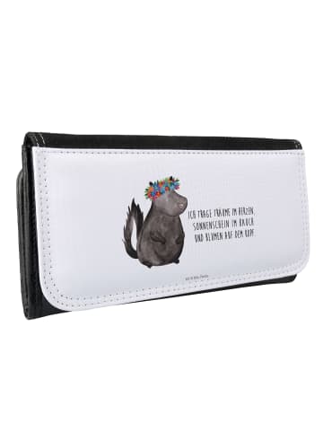 Mr. & Mrs. Panda Damen Portemonnaie Stinktier  mit Spruch in Weiß