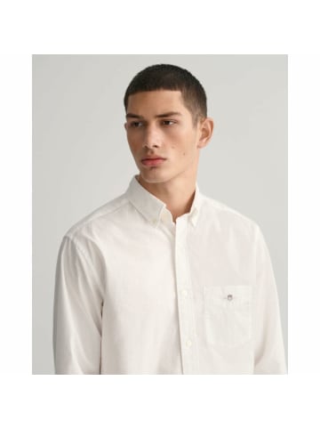 Gant Langarm FreizeitHemd für Herren in Weiß
