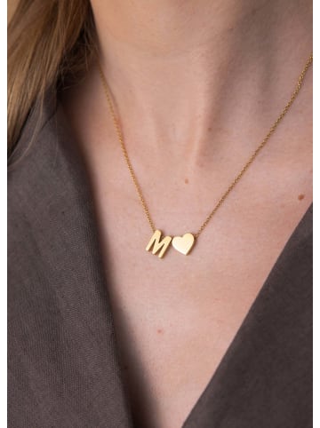 PURELEI Kette Letter Heart Gold