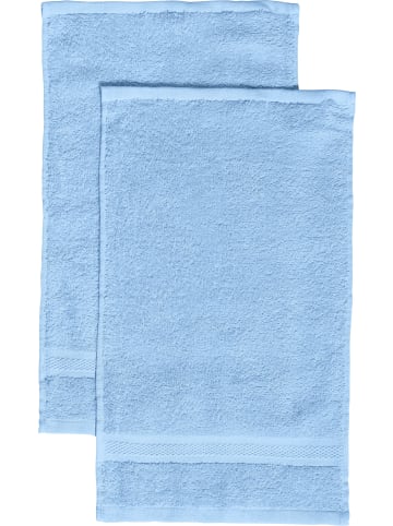REDBEST Frottier Gästetuch 2er-Pack Chicago in hellblau