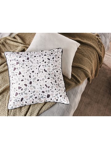 Beliani 2er-Set Dekokissen LAVENDER in Bunt/Weiß/Schwarz