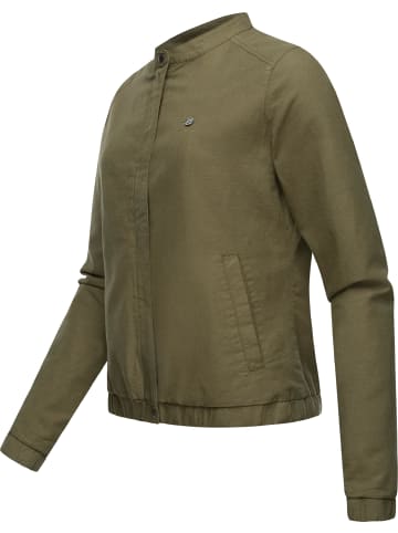 ragwear Kurzjacke Malawi Linen in Dark Olive