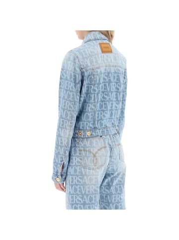 Versace Blau Baumwolle Denim Jacke