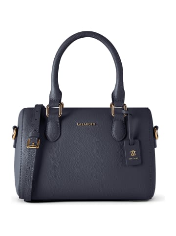 Lazarotti Bologna Leather Handtasche Leder 26 cm in navy