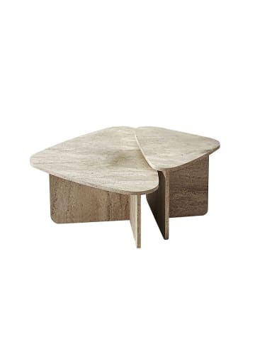 CALICOSY Satztische BALLARE in Travertin - (W) 90 x (H) 35 x (L) 60 cm