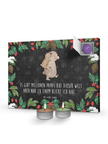 Mr. & Mrs. Panda Duftkerzen Adventskalender Papa Bär mit Spruch in Kreidetafel