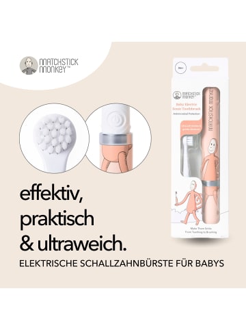 MATCHSTICK MONKEY Baby elektr. Schallzahnbürste, ultraweiche Borsten, 3-36 Mon.